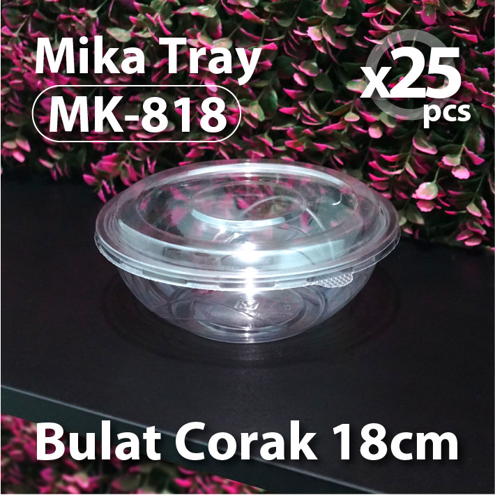 Paket isi 25 - Mika Mangkok MK 818 - Diameter 18cm - Bercorak