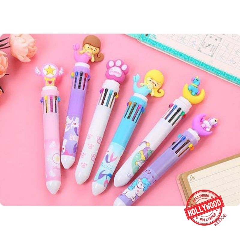 

HK Pulpen 10 warna karakter lucu bolpoin anak