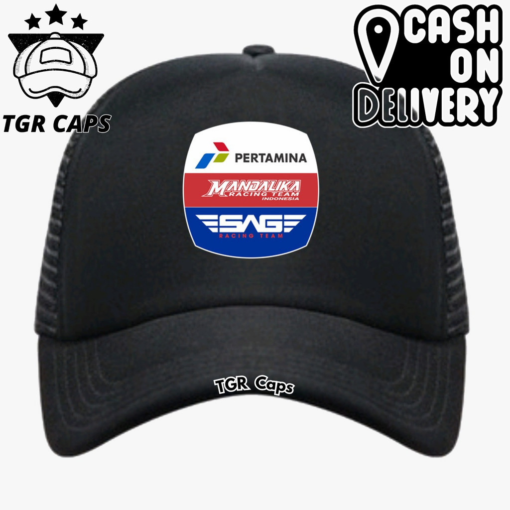 TGR Caps Topi Trucker SIRKUIT MANDALIKA - Topi Distro SIRKUIT MANDALIKA Logo - Topi SIRKUIT MANDALIK