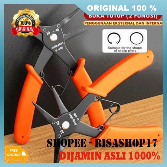 BELI 1 GRATIS 1 Tang Snap Ring 2 in 1 Tang Pembuka Snap Ring Tang Snap Ring Buka Tutup 100% ASLI
