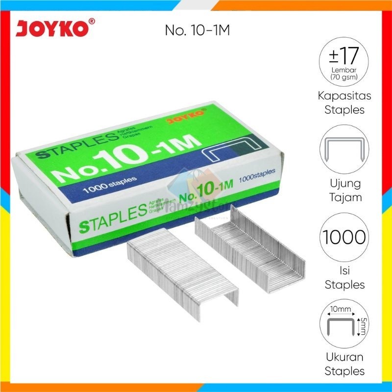 

JOYKO isi staples No. 10-1M staples stapler kecil biasa 1 Pack kecil SAJA