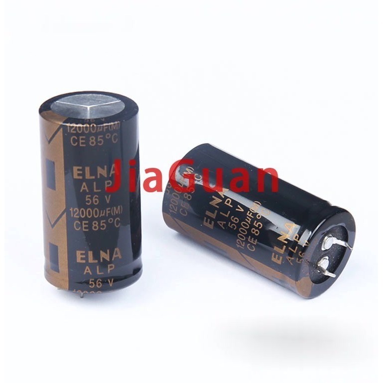 2PCS NEW ELNA ALP 12000UF/56V 30X55MM 56V12000UF Gold filter electrolytic capacitor 56V 12000UF 85 d