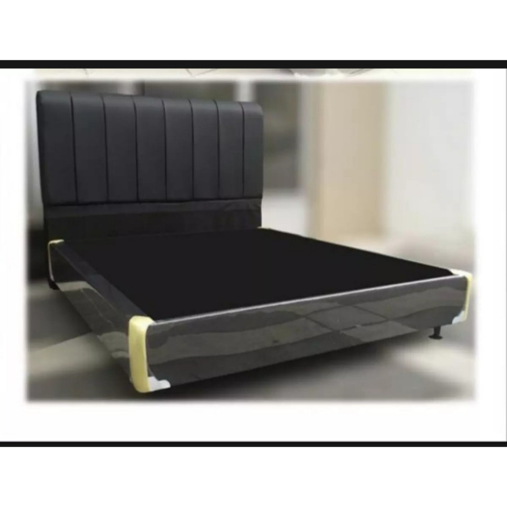 Divan Ranjang Kasur Sandaran Salur Kayu Mangium