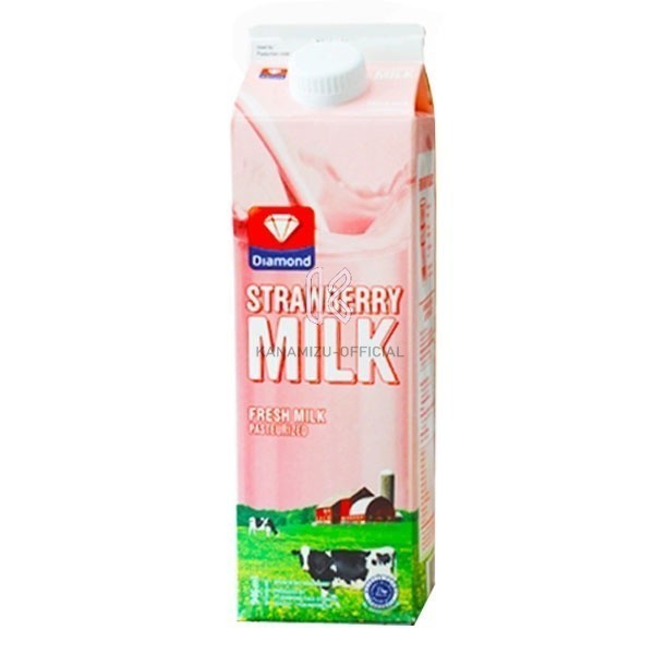 

Diamond Fresh Milk Susu Segar UHT Pasteurisasi Susu Plain Strawberry 946 ml 1 Liter 200 ml Kemasan Karton Dus Botol