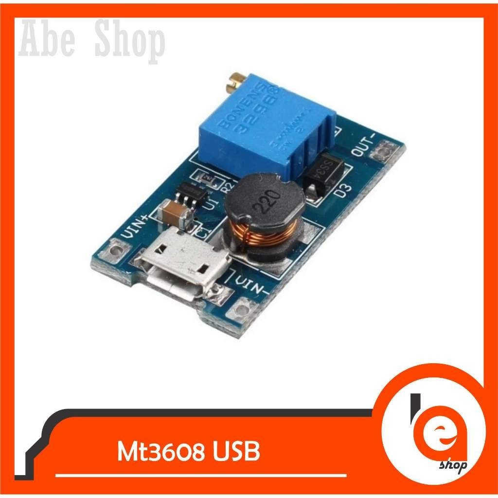 Modul Step Up 2A MT3608 Modul Booster Step Up DC-DC Adjustable USB Micro MT 3608