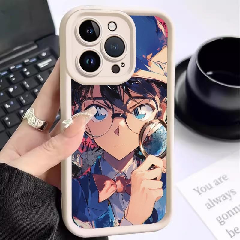Casing Hp For OnePlus Nord N20 SE Silicone TPU Camera Protector Cartoon Conan Soft Case