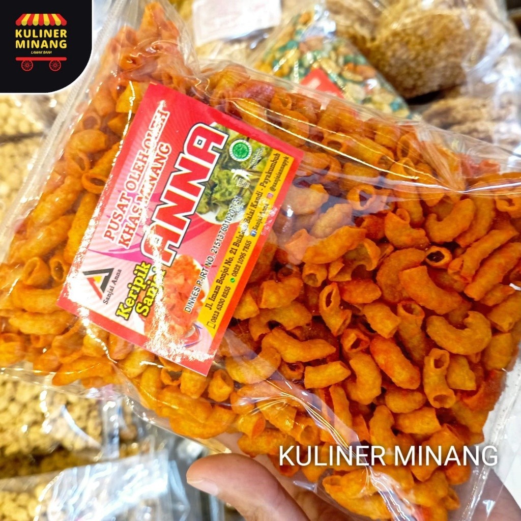 

Kuliner Minang Makaroni pedas anna Oleh-Oleh Asli Cemilan Kampung Makanan Khas Payakumbuh Padang Jajanan Snack AX00