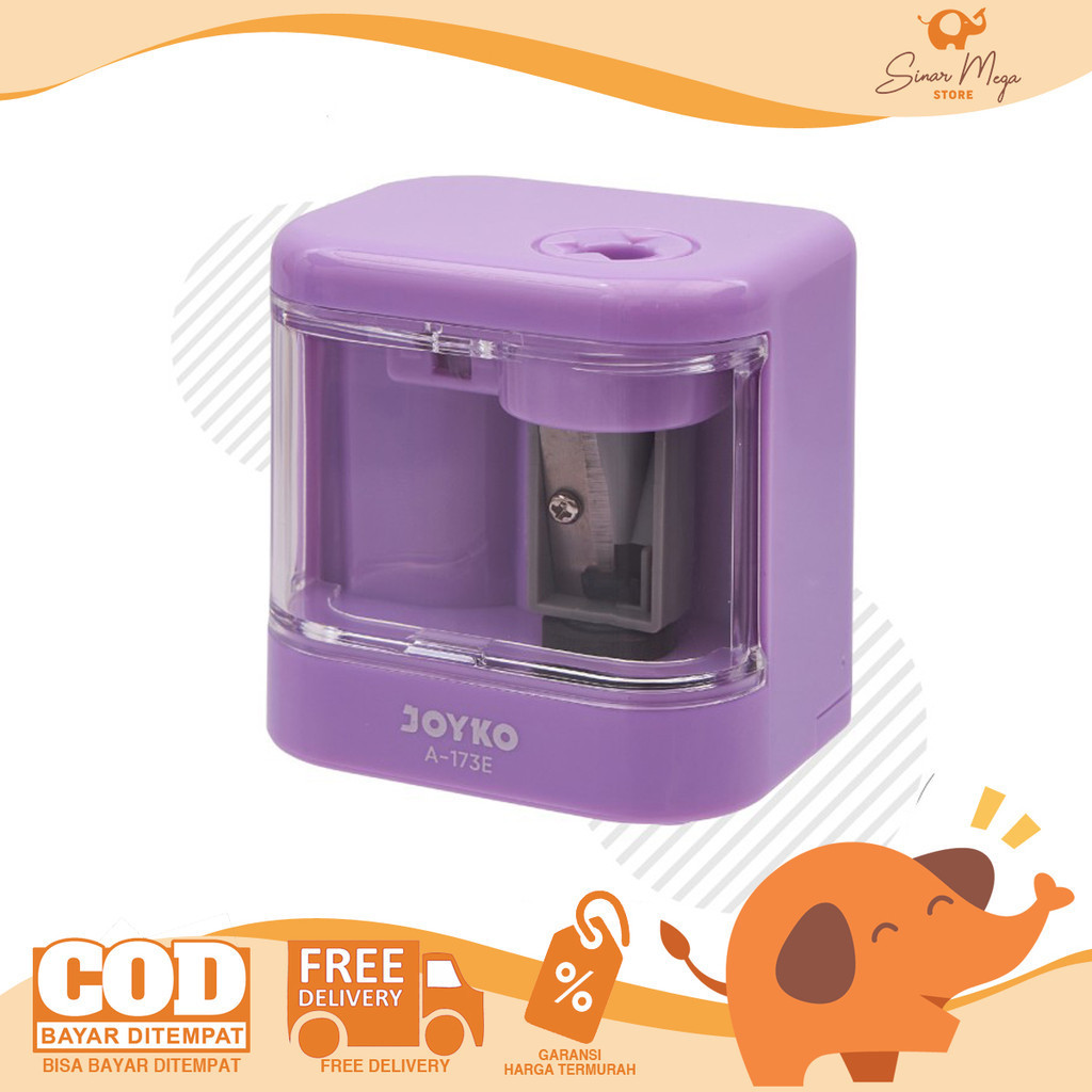 

Joyko Electric Sharpener A-173E Purple / Serutan Elektrik Warna Ungu / Lilac