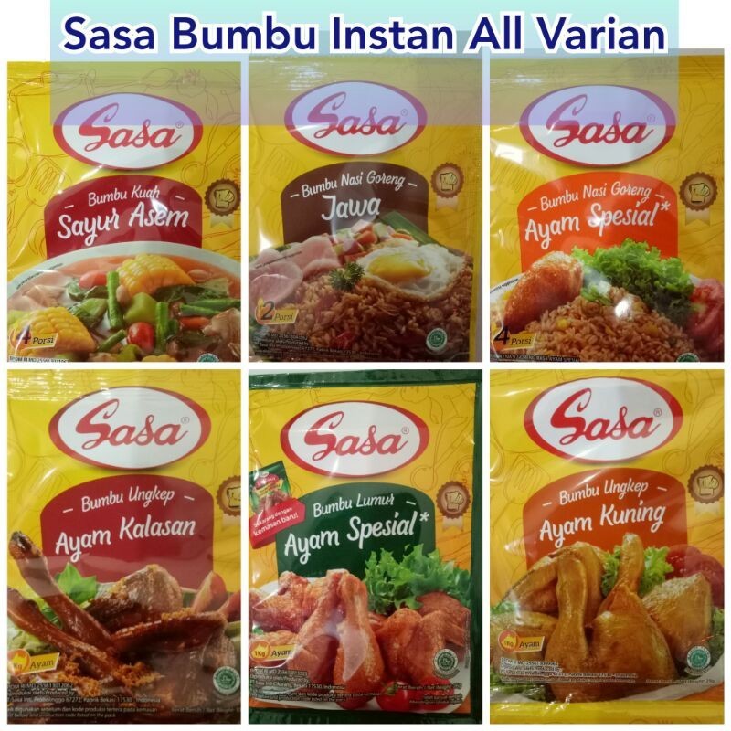 

Sasa Bumbu Ayam Kalasan Ayam Kuning Lumur Spesial Sayur Asem Nasi Goreng Jawa Ayam Spesial