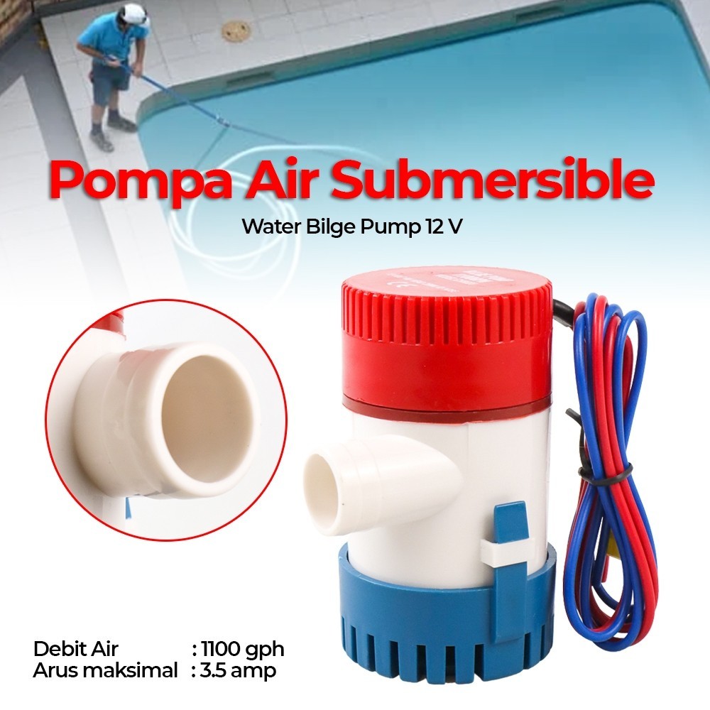 

SUNSUN Pompa Air Submersible Water Bilge Pump 12 V - CH8028 - White