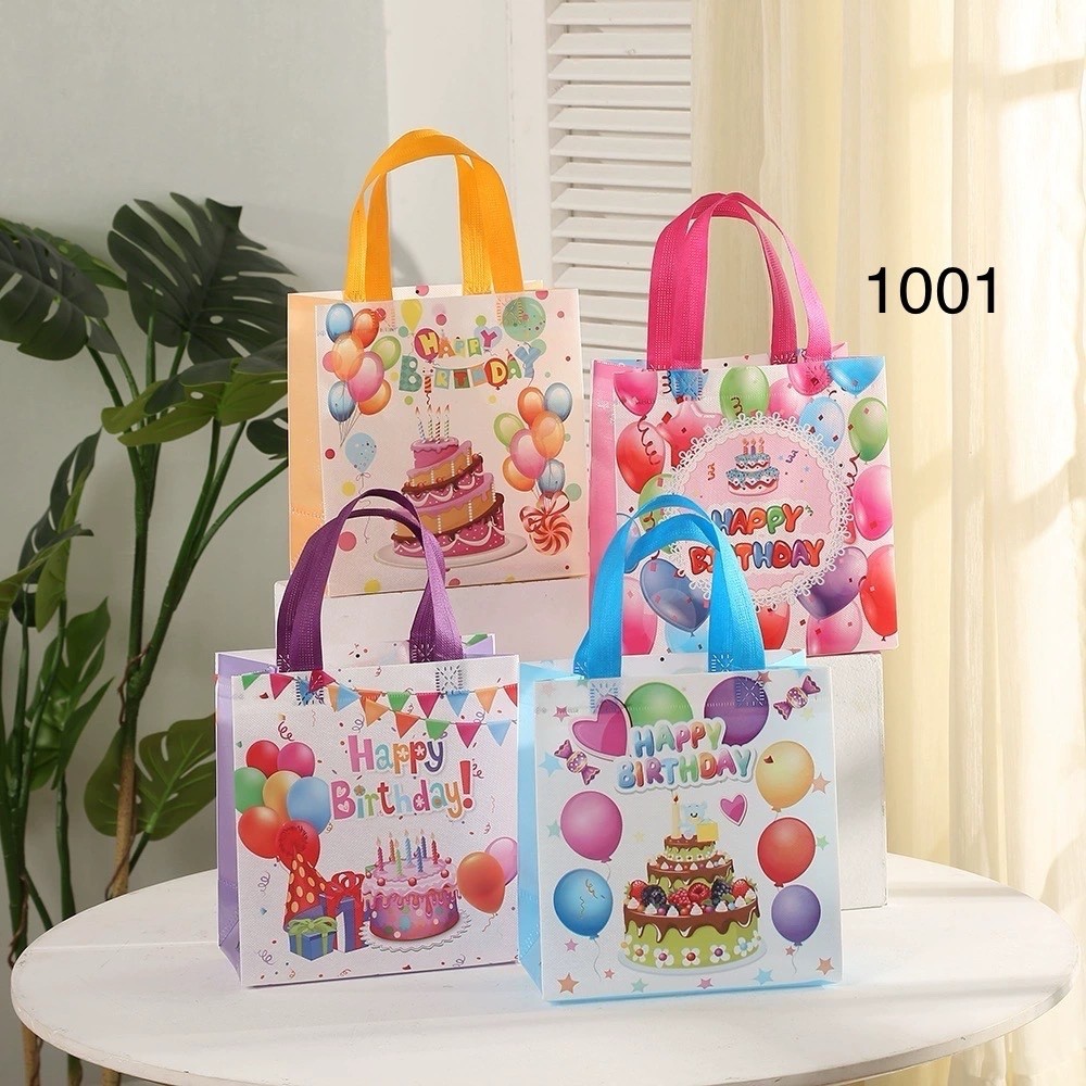 

5pcs Goodie Bag Ultah Tas Hampers Suvenir Ulang Tahun GB Non Woven Bag