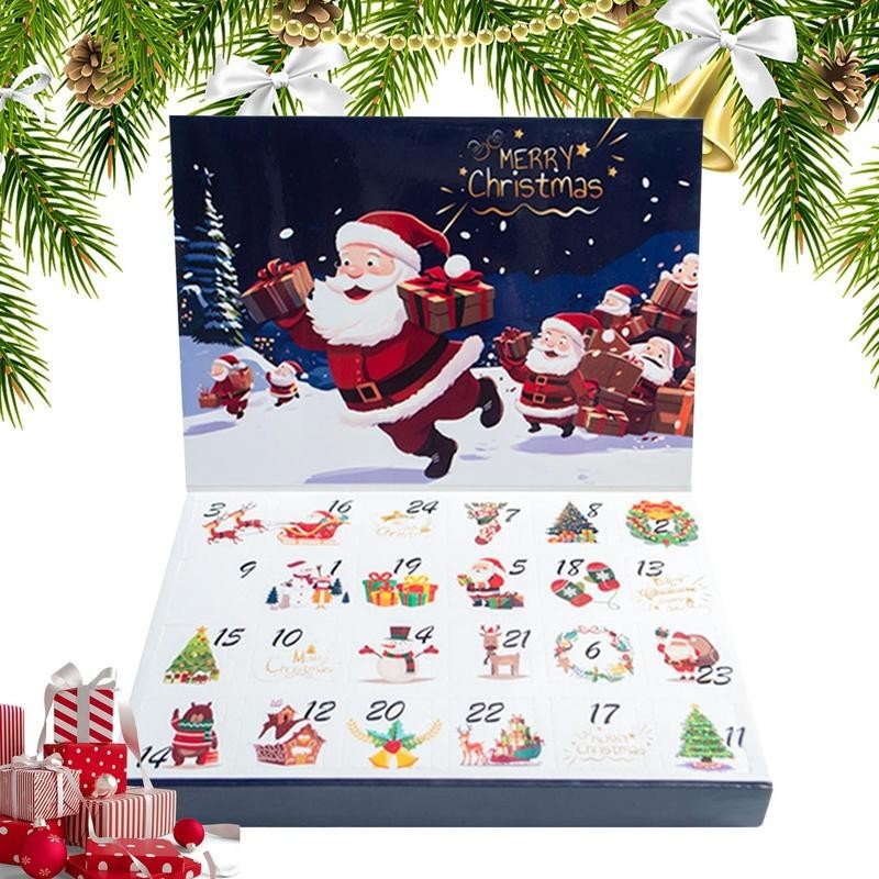 

DIY 24 Grids Gift empty Boxes Fillable Christmas Countdown Advent Calendar Boxes For Annual Meeting Colorful Party Favor
