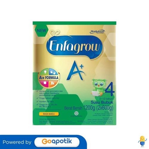 

Enfagrow A+ 4 Usia 3-12 Tahun Rasa Madu 1800 Gram Kaleng