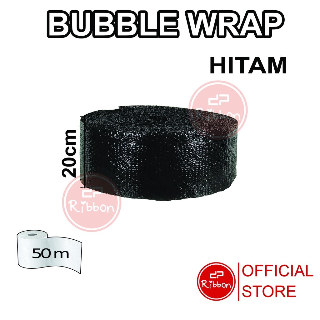 

BUBBLE WRAP BIASA 20cm x 50m Buble Wrapping Pack Eceran Murah Hitam