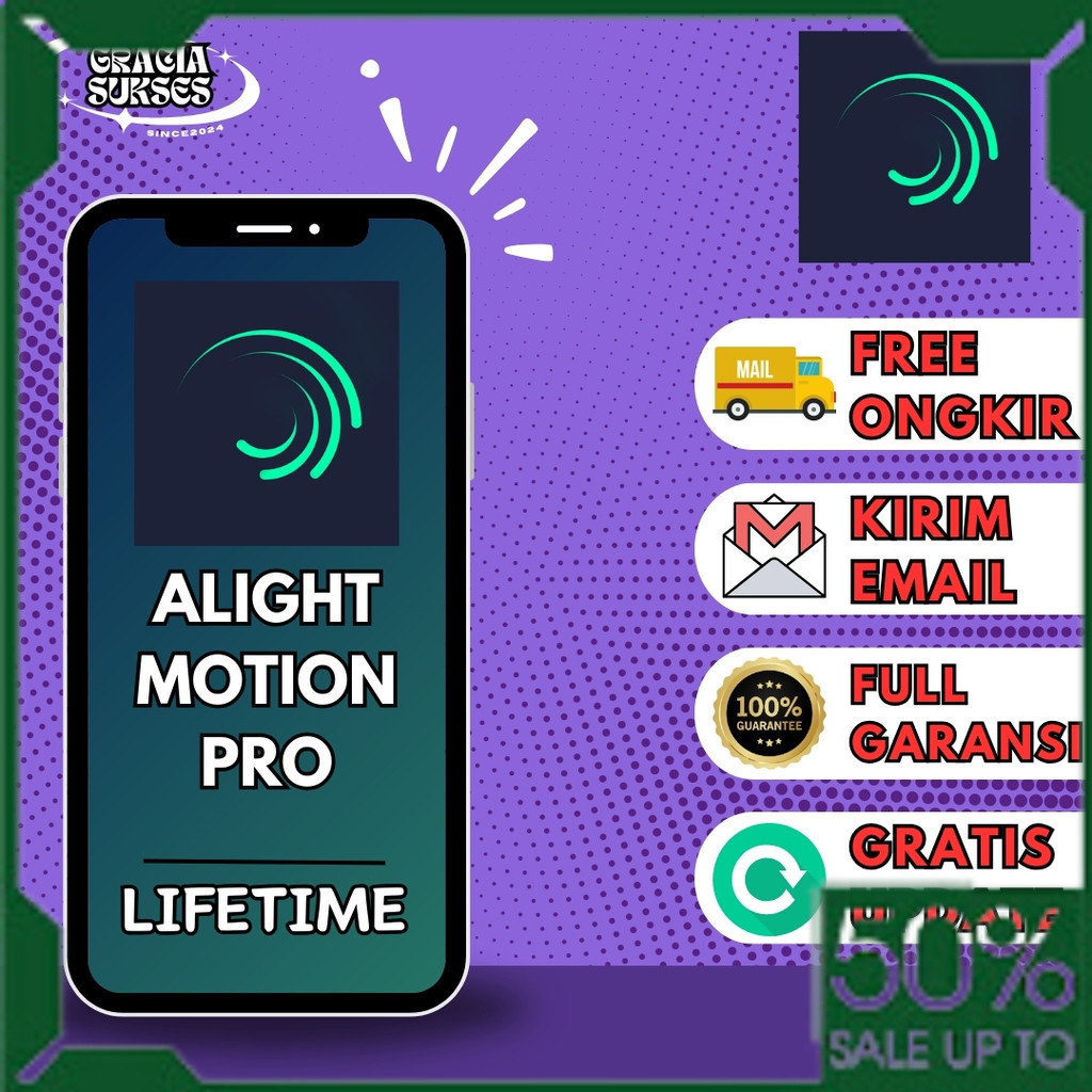 Beli 2 Gratis 1 Alight Motion Pro Premium Lifetime Bergaransi Selamanya