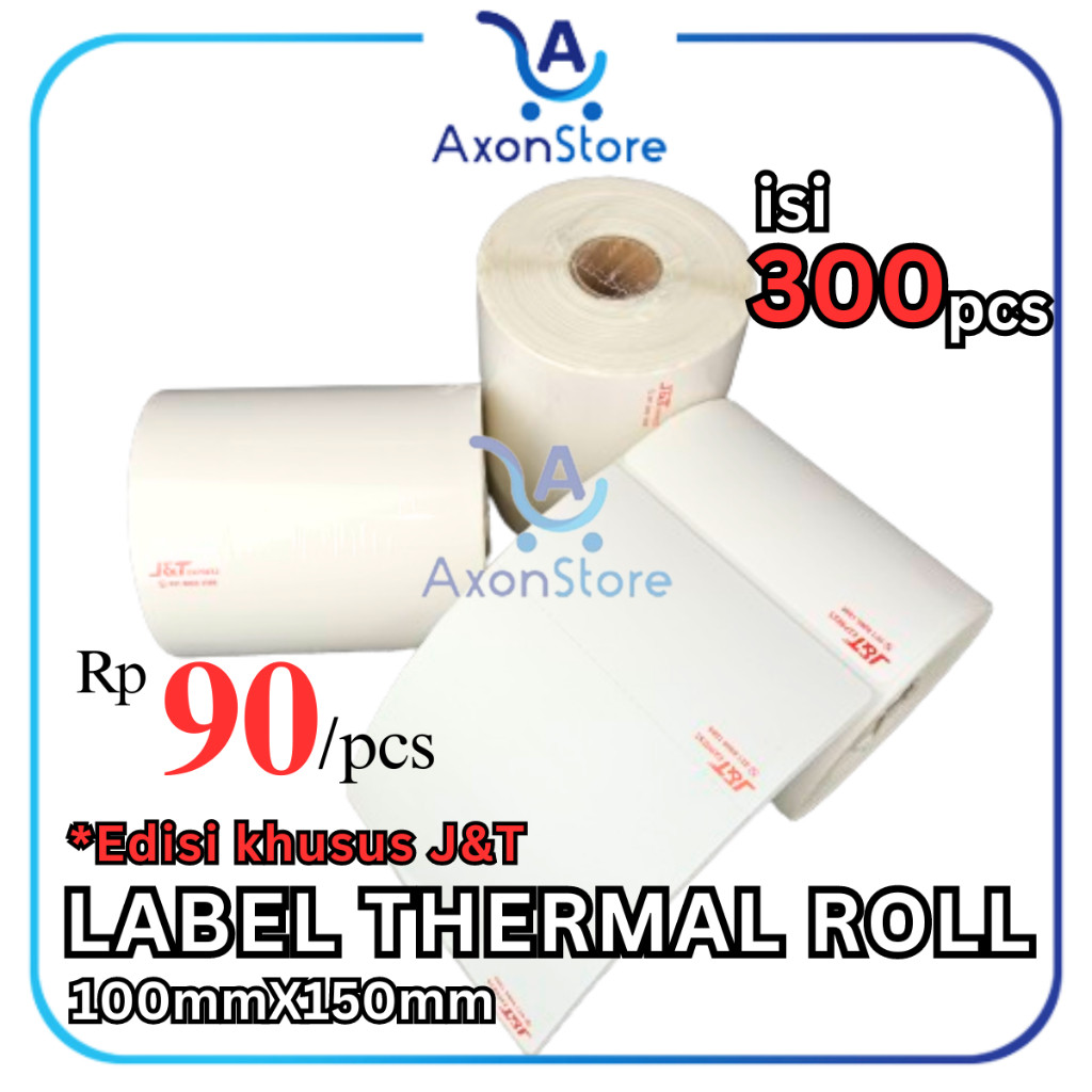 

H7Y Label Thermal J&T 2 Rangkap 100x150 mm 300pcs Sticker Resi 4X6 JNT