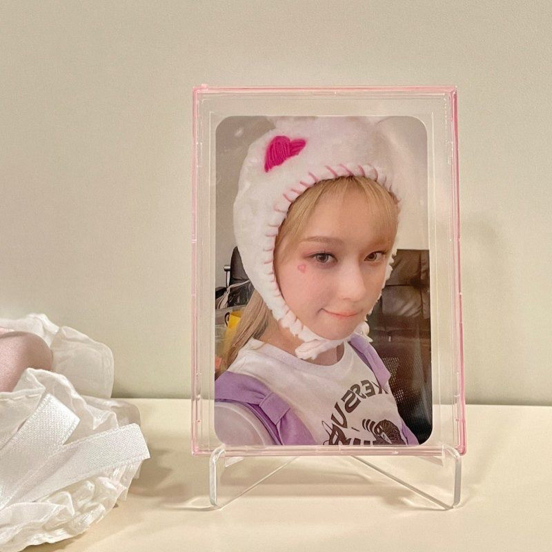 

New Arrival Transparent 3 inch Photocard Holder Idol Card Photo Display Holder Protective Case Penda