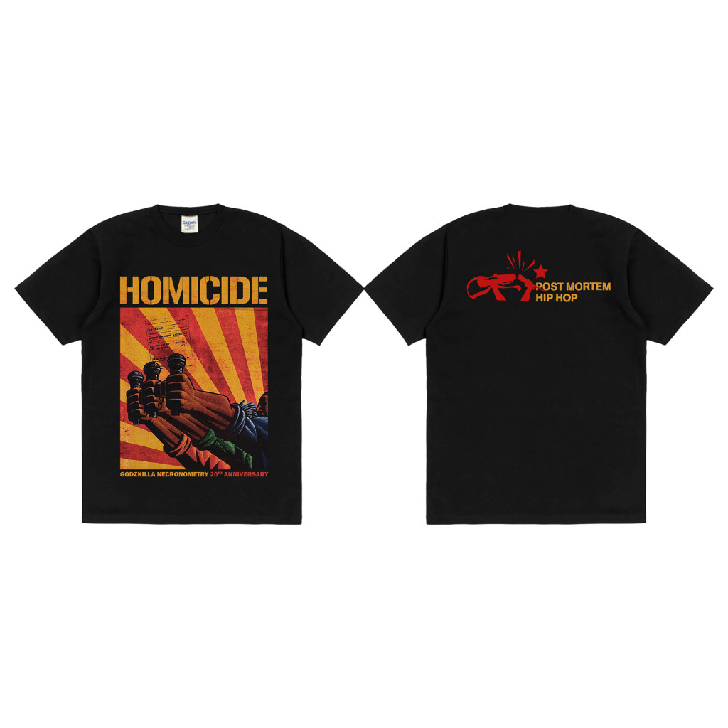 V-ChangeRockermusic T-shirt Band Homicide 20Th Godzkilla NecronometryKaos katun  kaos santai pria ga