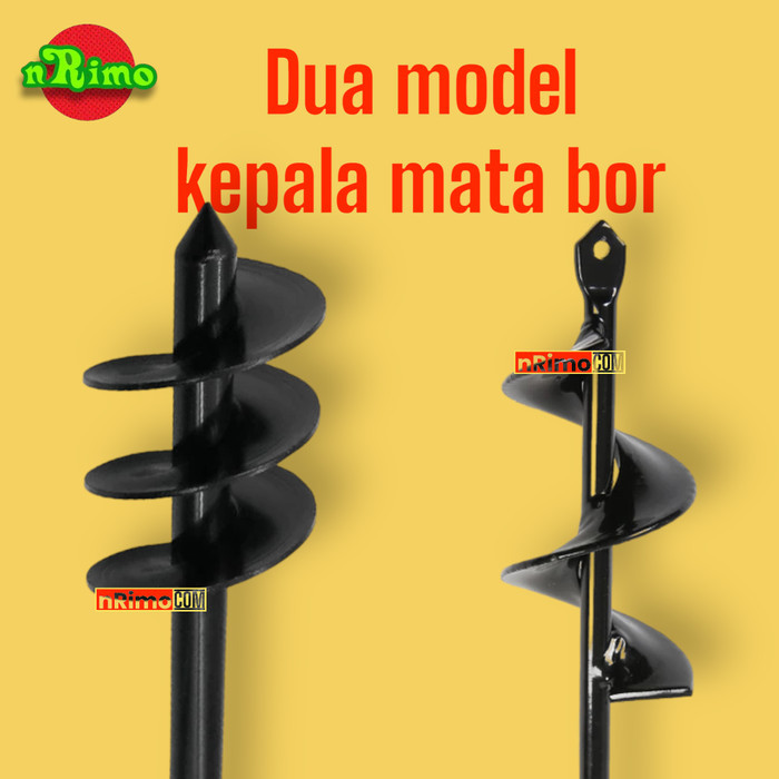 Freyaa77 Mata Bor Tanah Biopori Alat Pelubang Tanah Penggali Taman Kebun Auger Spiral Drill Bit For