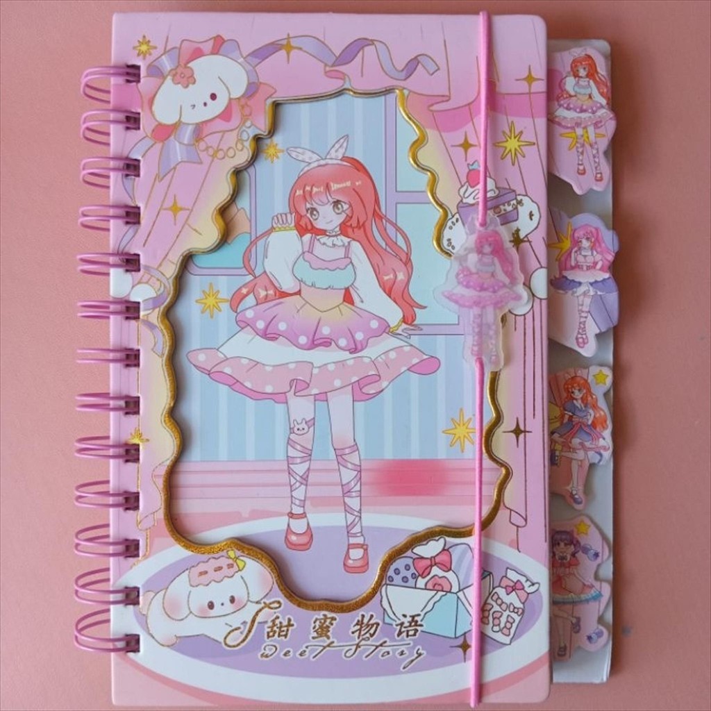 

(Princess Tali) Notebook Note book Notes Buku Catatan Agenda Diary Princess Anime Girl untuk Anak Perempuan Cewek Motif Lucu dengan Ring Besi dan Pembatas Lucu Hardcover