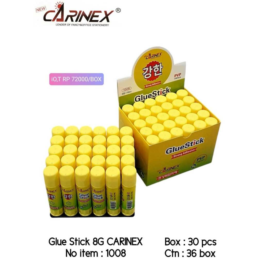 

(1 Pcs) Lem Glue Stick 8gr Carinex / Lem Stik Batang Kertas 8gr Carinex