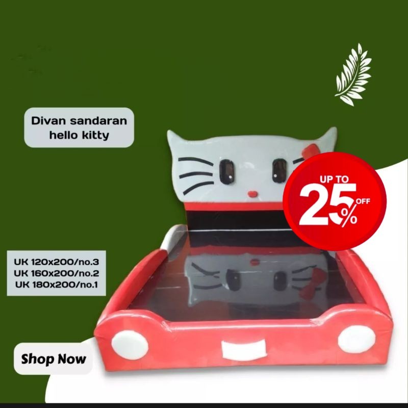 Divan/Dipan/Difan Kasur Kolam Karter Doraemon,Hello Kitty