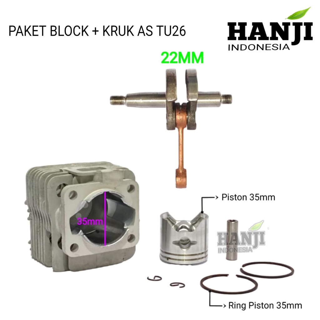 PAKET cylinder block 3WZ4 35mm  PAKET kruk as 3WZ4 35 mm