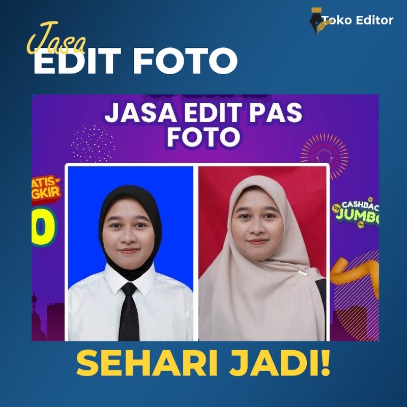 JASA EDIT PAS FOTO PRO/EDIT FOTO LAMARAN KERJA/EDIT FOTO GANTI JAZ/EDIT FOTO GANTU KEMEJA/BLAZER/ ED