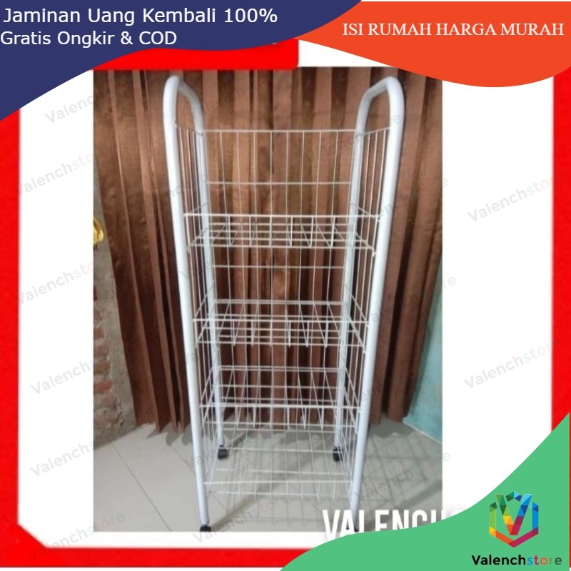 rak chiki 4 susun Putih /  rak chiki jumbo/ rak chiki 4 tingkat / rak chiki / keranjang chiki