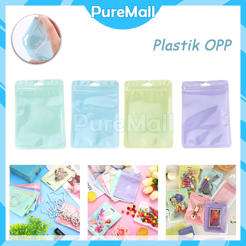 

Klip Zipper Ziplock Bening Warna / Kantong Perhiasan Kosmetik