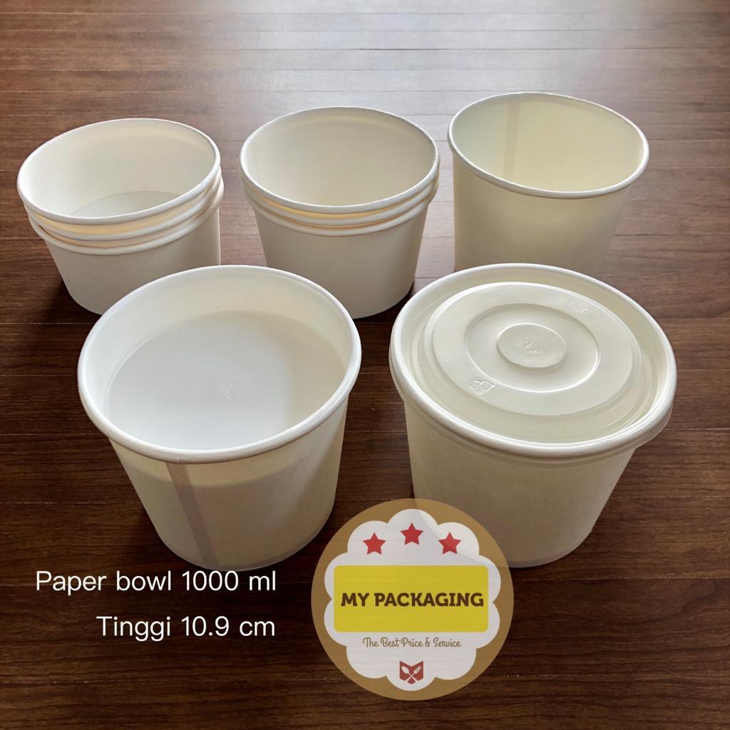 Paper Rice Bowl 1000 ml / Mangkok Kertas -  Paperbowl 1000ml