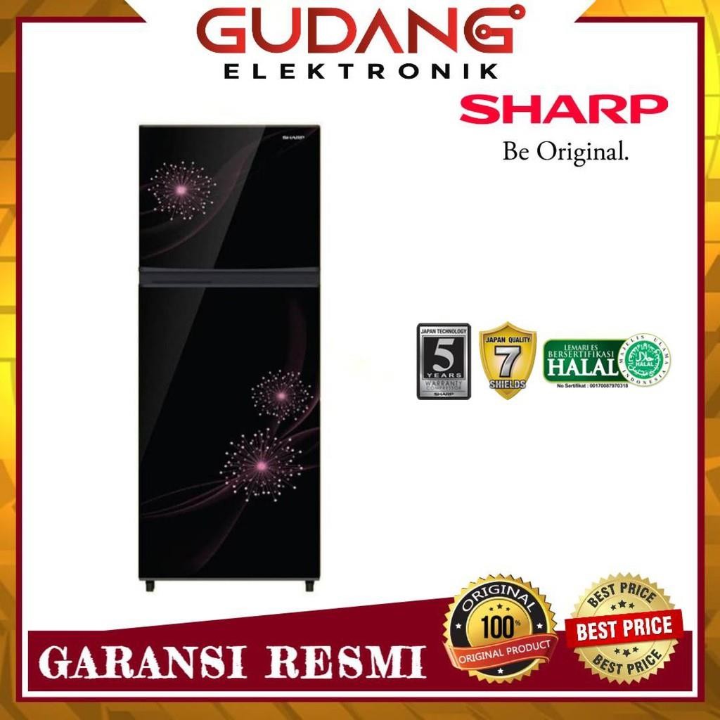 LEMARI ES 2 PINTU SHARP SJ317MG SHINE KULKAS SHARP SJ317 MG