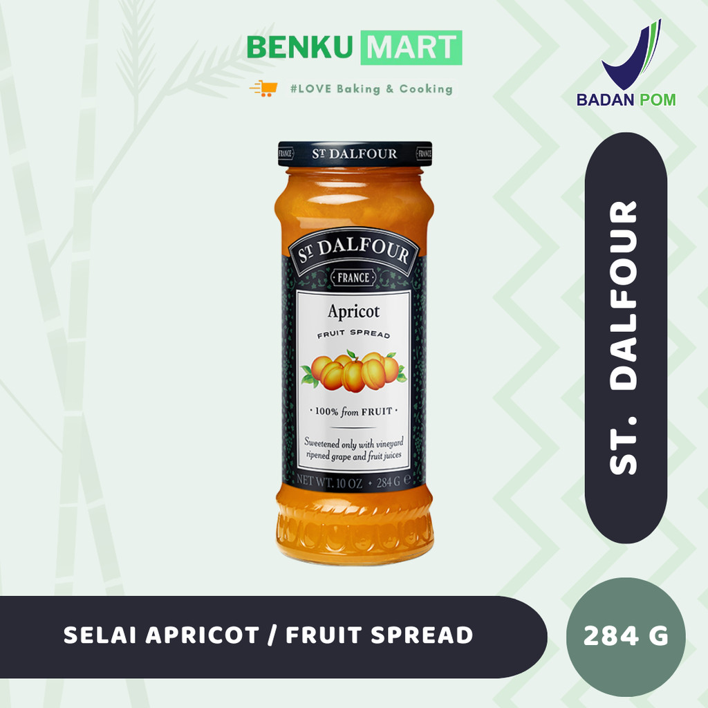 

Selai St. Dalfour Apricot Jam Fruit Spread 10 Oz | 284 Gr