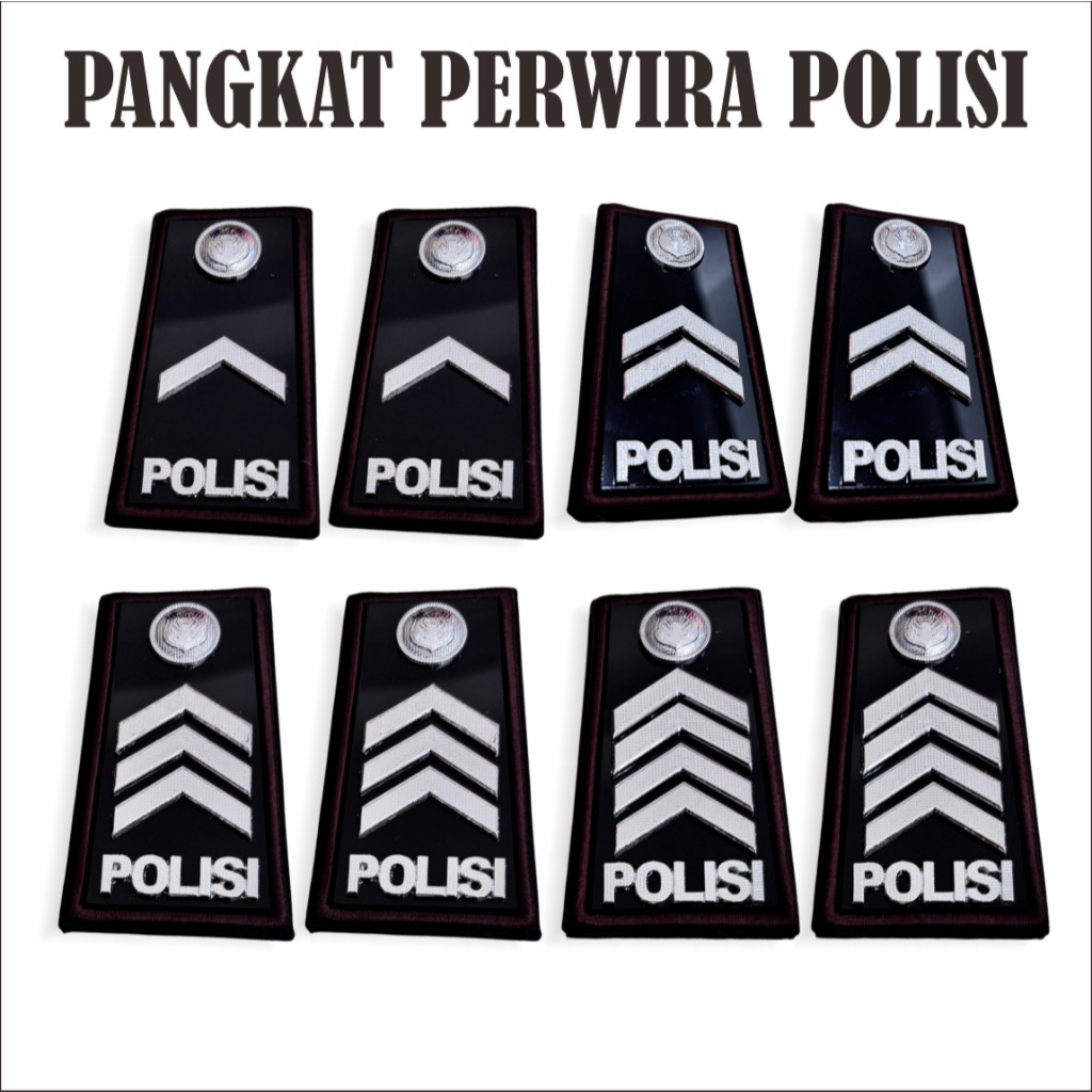 ATRIBUT POLRI Pangkat BRIPTU BRIGPOL Pdh Polri - Polisi Bintara dan Satu Paket Hemat Full Akrilik Hi