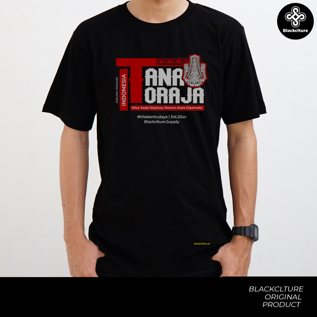 Blackclture Men Shirt Edisi Toraja / Original Brand / Kaos Toraja / Kaos Pria / Kaos Keren / Kaos Co