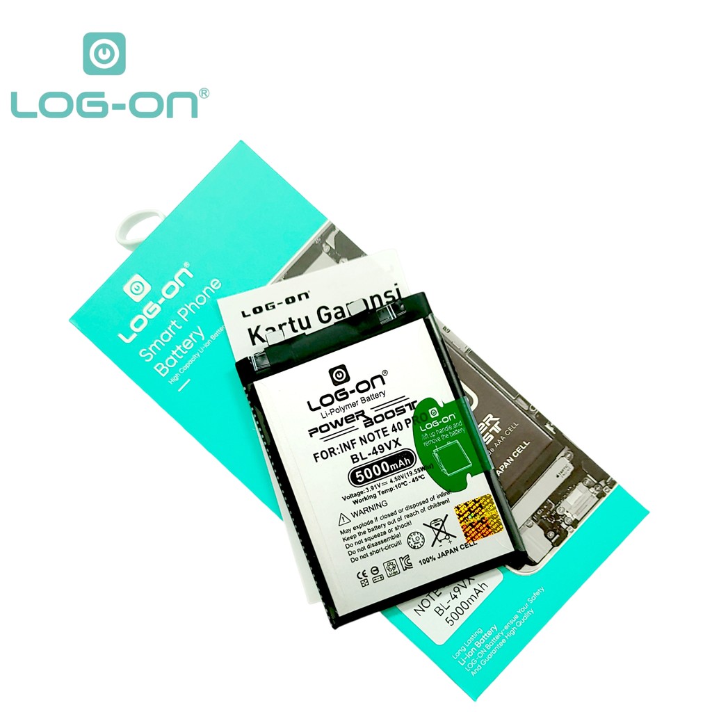 Log On - Baterai Untuk BL-49VX Infinix Note 40 Pro 4G ( X6851 ) BL49VX Power Boost Original Battery 
