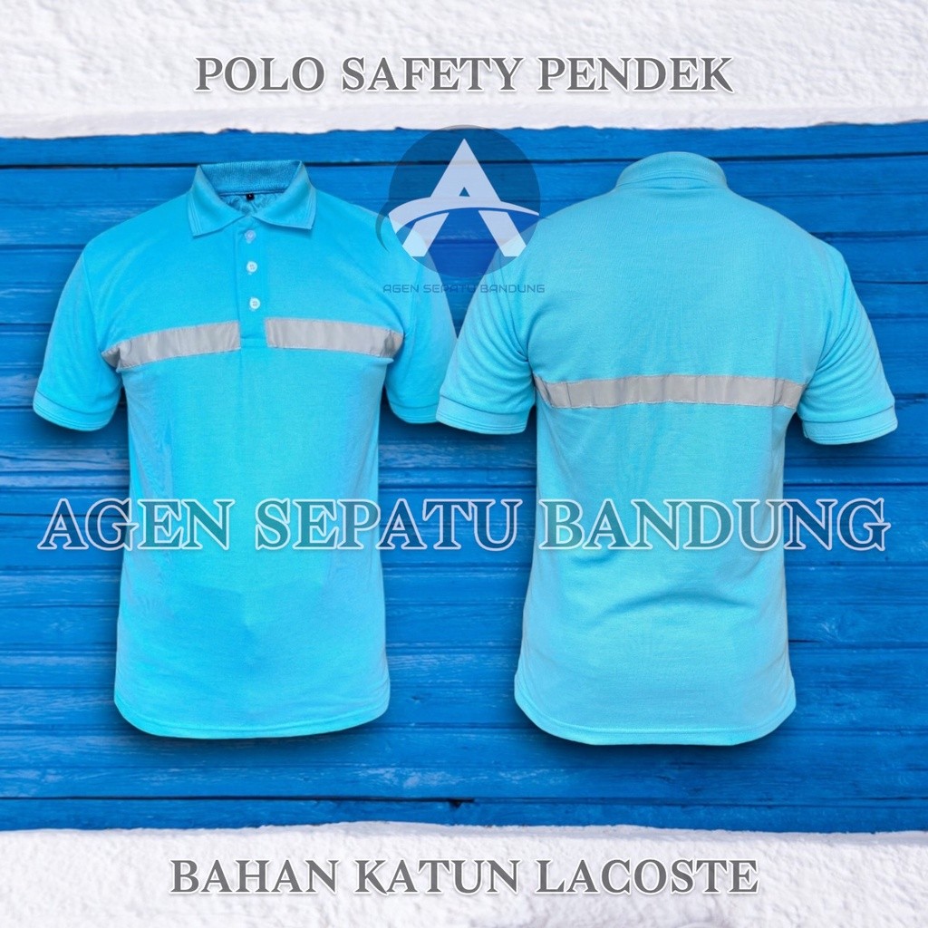 Kaos safety polo / Pakaian Pria / Krah Polo Safety Lengan Pendek / Kaos Berkerah Skotlet