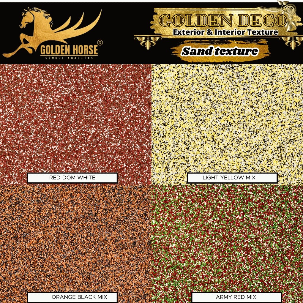 Cat Dinding Sand Texture Golden Deco 10 kg - Golden Horse