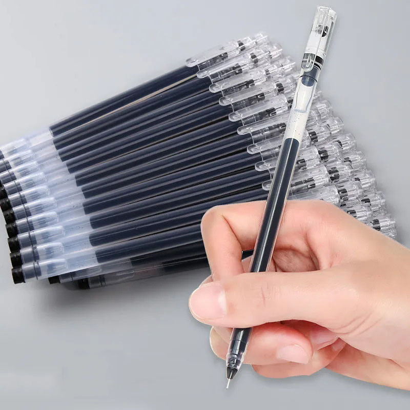 

10pc Large Capacity Neutral Gel Pen 0.5MM Red Blue Black Signature Pen Student Water-based Pen School Office Stationery Supplies