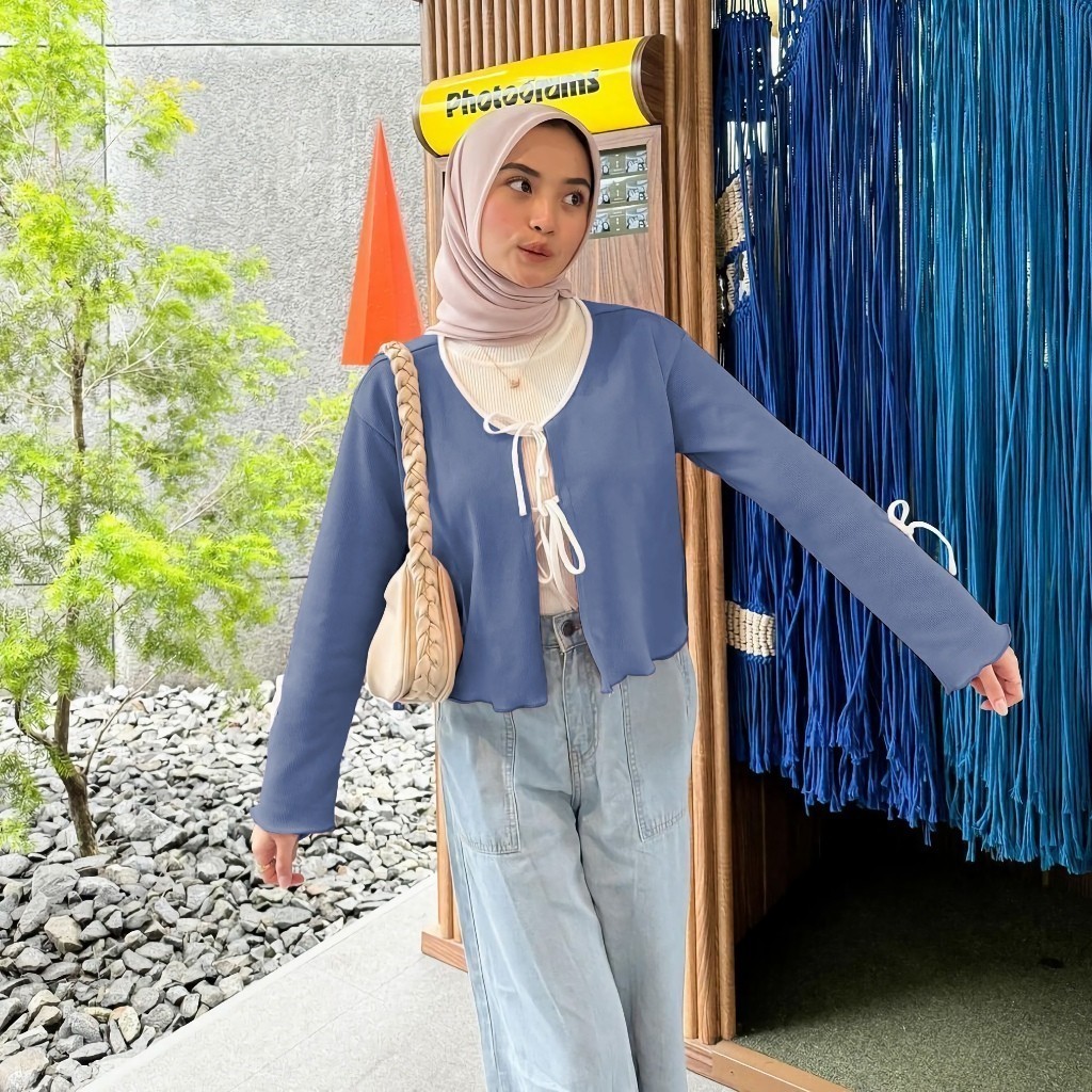 RKPERWIRA - ZJD CARDIGAN KNIT PITA WANITA UFA / Cardigan PEONY Knit / CARDIGAN COUQETTE KOREAN TOP W