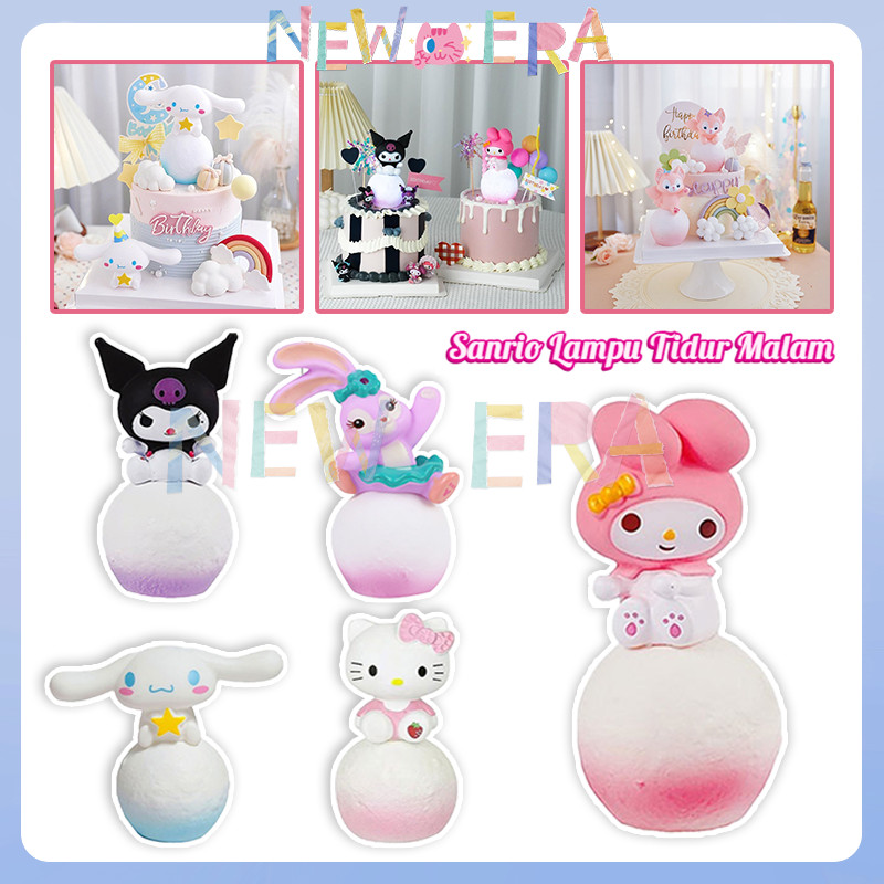 Sanrio Lampu Malam Anime / Lampu LED Kamar Tidur Dekorasi