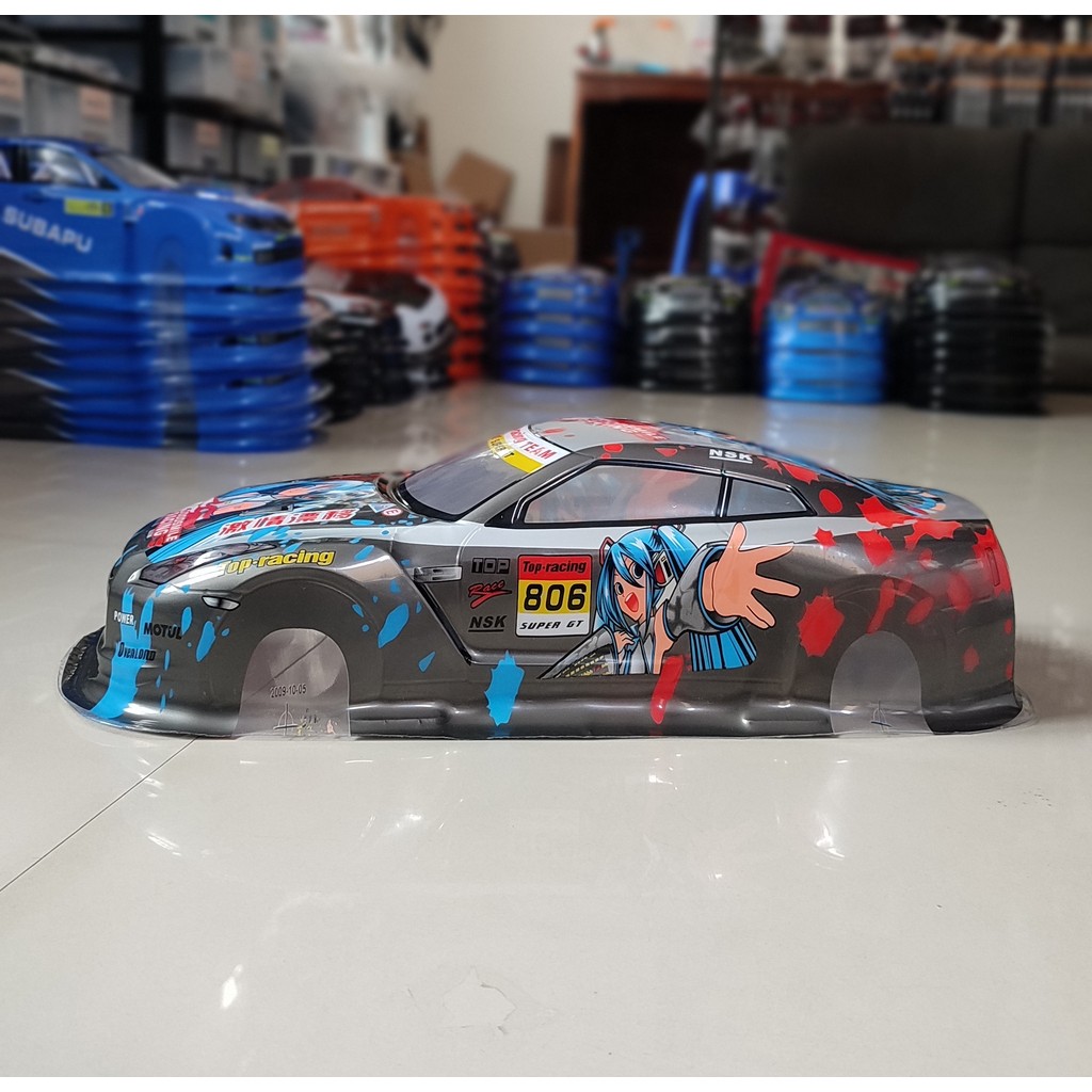 Body RC Onroad Rally Nissan GTR Anime Skala 1/10