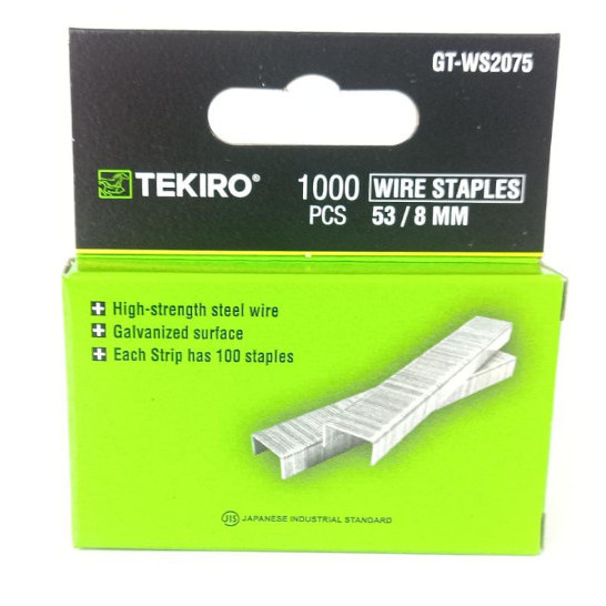 

Tekiro Isi Staples 53/8 mm (1000 pcs) / GT-WS2075
