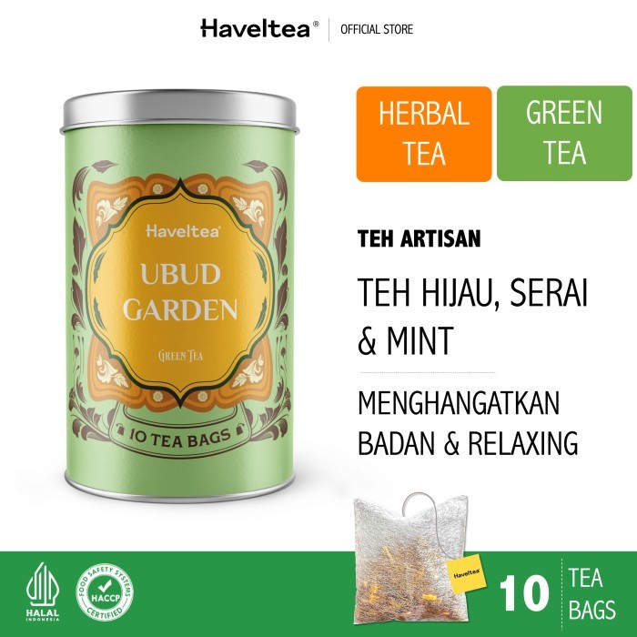 

UBUD GARDEN | Big Tin | Haveltea | Teh Rempah | Teh Hijau Serai Mint - LooseLeaf 30Gr