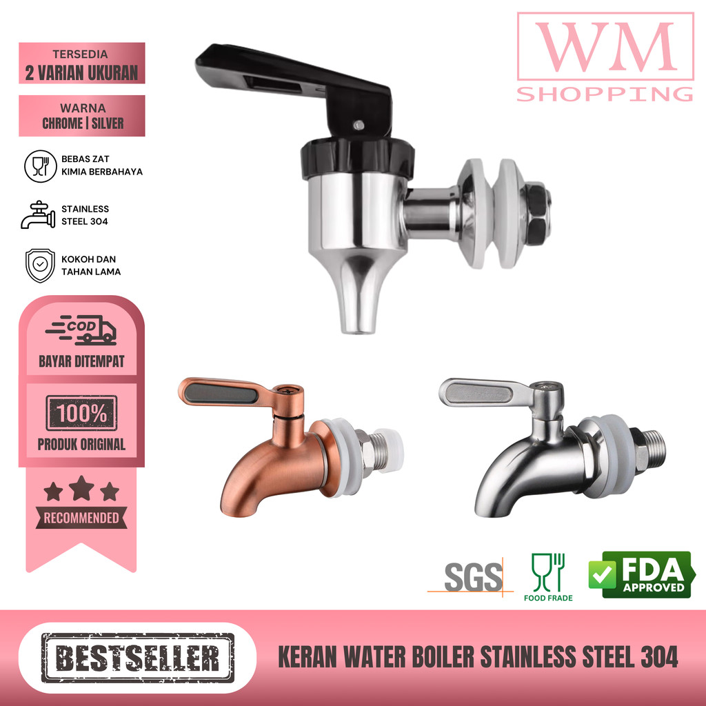 WMSHOPPING - Keran Boiler Stainless Dispenser Air Kran Air Panas/ Kran Water Dispenser