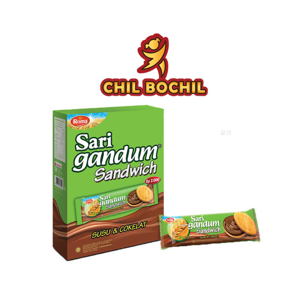 

ROMA SARI GANDUM BOX ECER 2000 (isi 12 SACHET X 27GRAM) 324GR ECER 2000 - CHIL BOCHIL