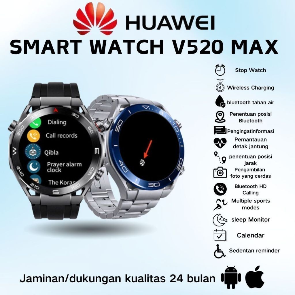 NEW 【HUAWEI】2024 WATCH Ultimate Max New Smart Watch V520 Men's Watch Wireless Charging GPS NFC Water