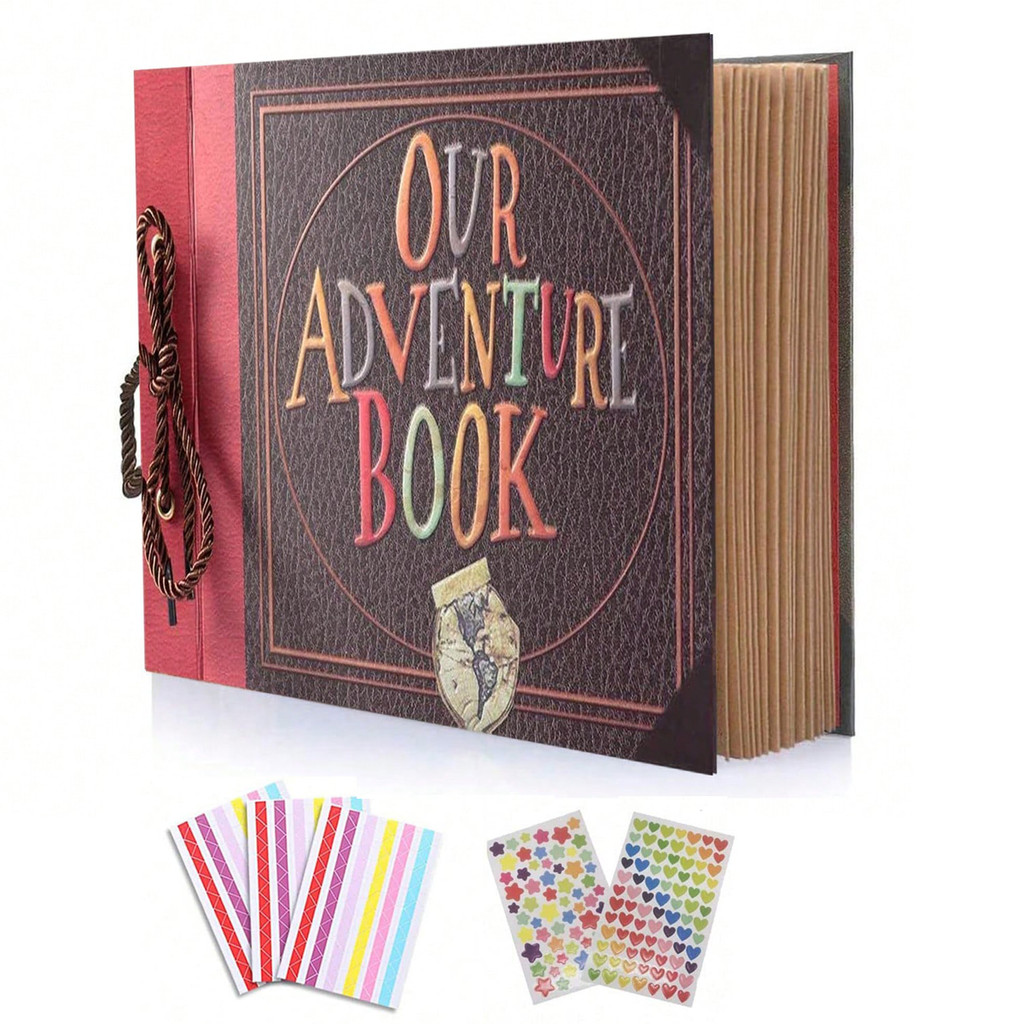 

Our adventure book scrapbook Pixar Up handmade home scrapbook album can be expanded to 80 pages and comes with DIY accessory kit