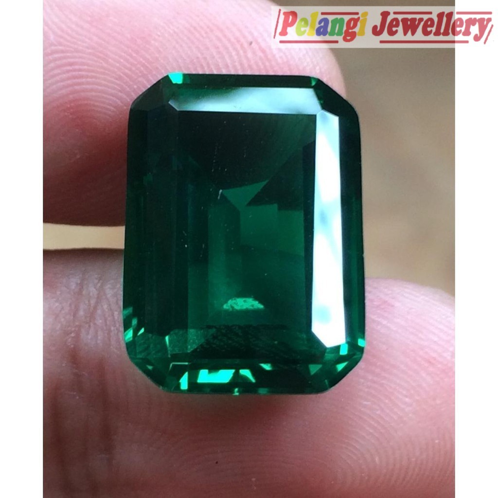 Batu Permata Octagon Green Topaz HQ