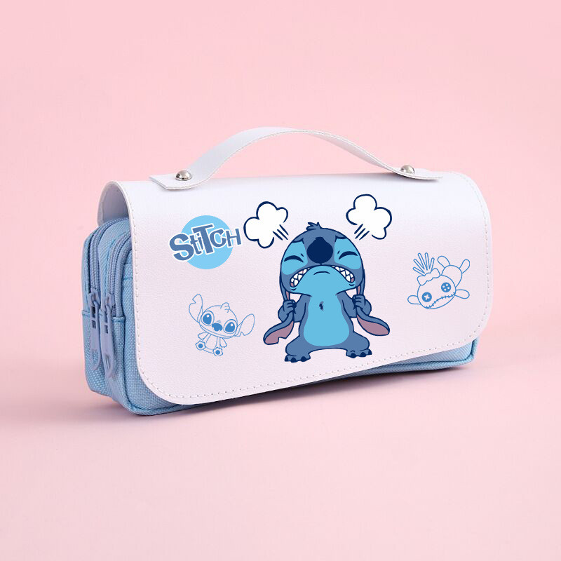 

Disney Pencil Bag Anime Stitch Pencil Box for Children Cartoon Cute Pencil Case School Supplies Student Stationery Birthday Gift